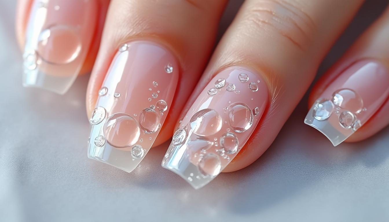 découvrez le nail art 3d gouttes d'eau, une technique tendance qui apporte volume et réalisme à vos ongles pour un style unique et élégant.