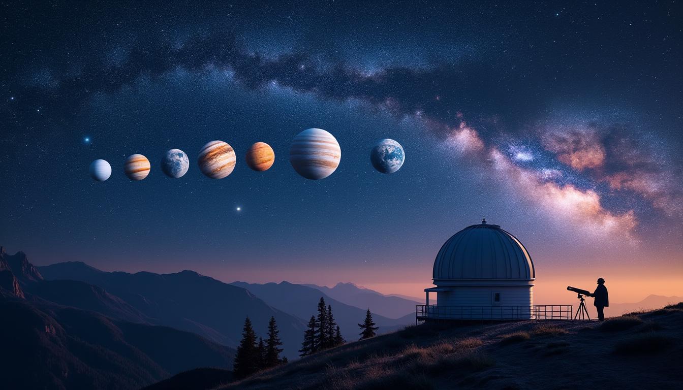 Le 28 février : découvrez comment observer l&rsquo;alignement exceptionnel de six planètes dans des conditions optimales