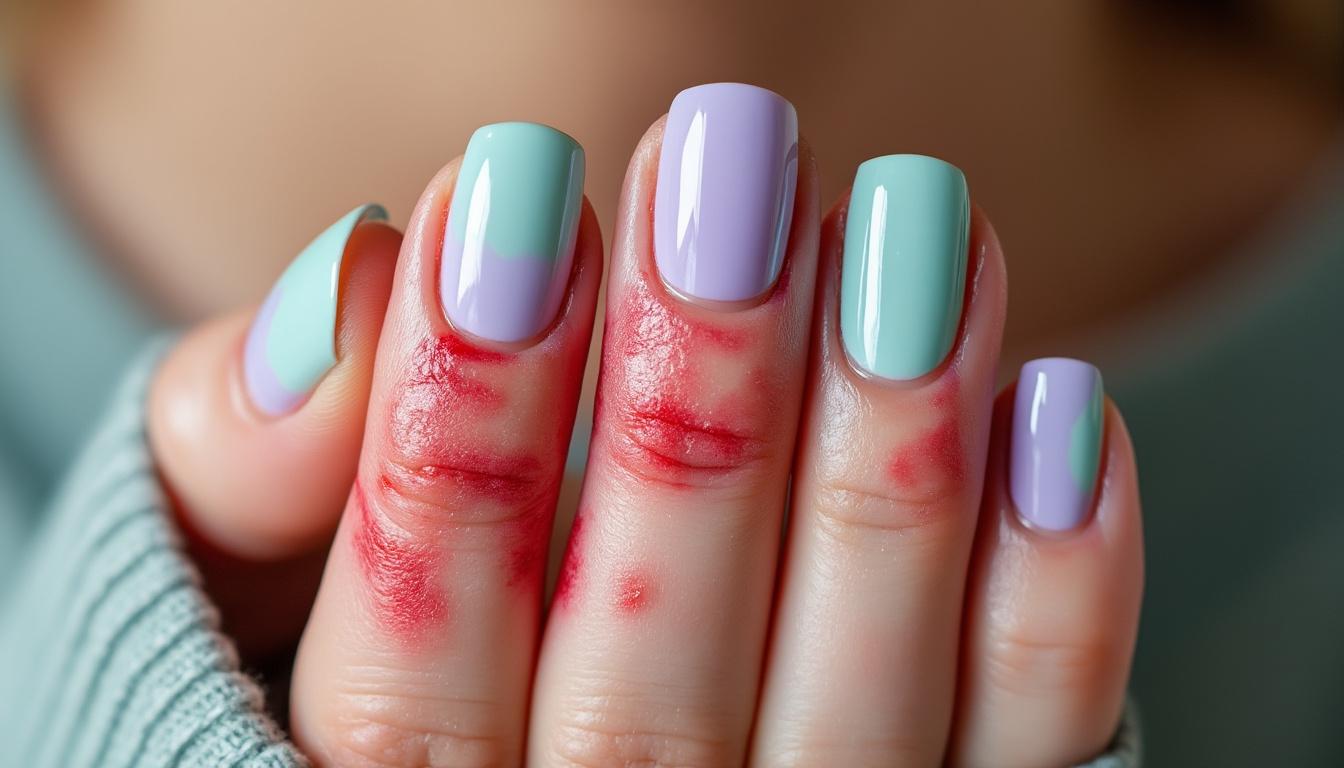 découvrez les symptômes courants de l'allergie au vernis semi-permanent et comment les reconnaître pour mieux protéger vos ongles et votre peau.