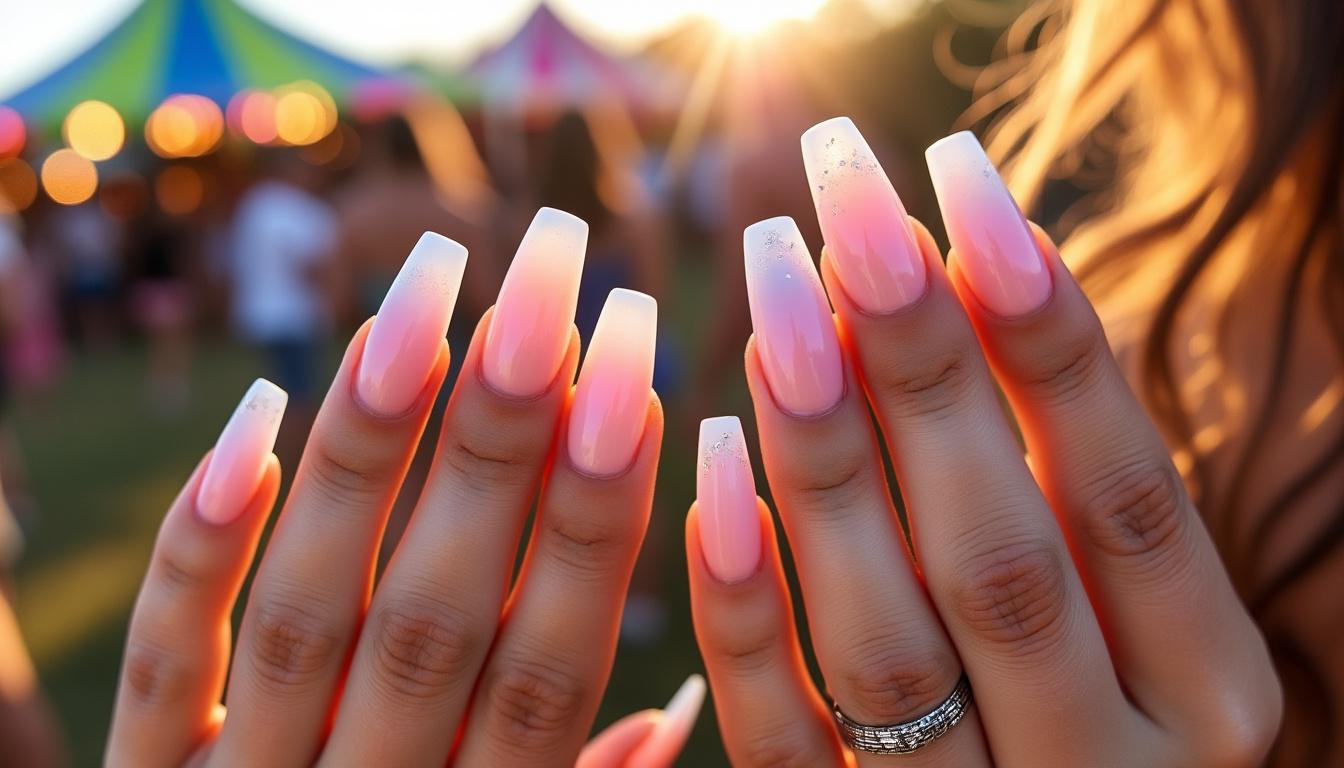découvrez la french manucure xl, la nouvelle tendance incontournable des festivals d'été pour des ongles élégants et audacieux. adoptez un style unique et lumineux cet été !