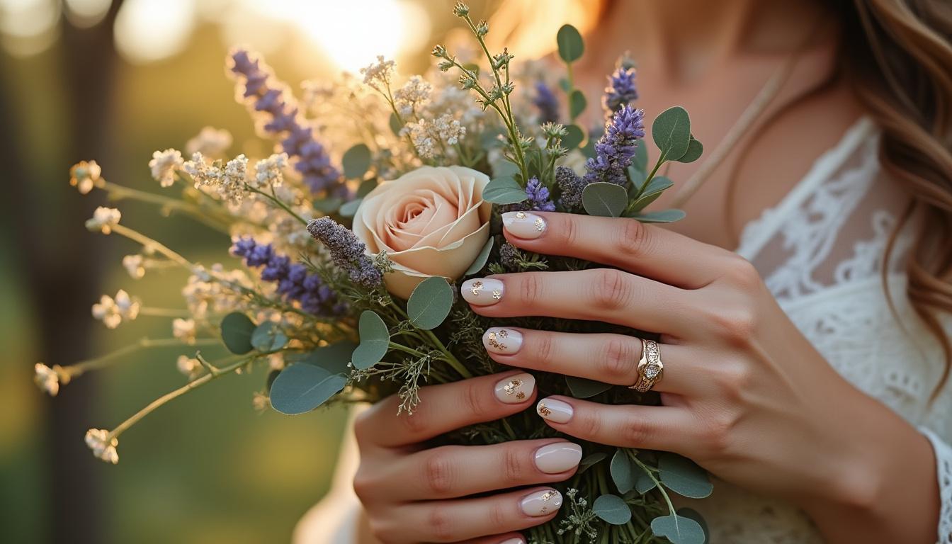découvrez notre manucure mariage bohème chic, alliant élégance naturelle et style romantique pour sublimer vos mains lors de votre grand jour.