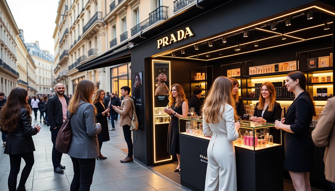 Participez ce samedi au pop-up Prada Beauty à la Place de l&rsquo;Opéra et tentez de remporter des cadeaux beauté exclusifs