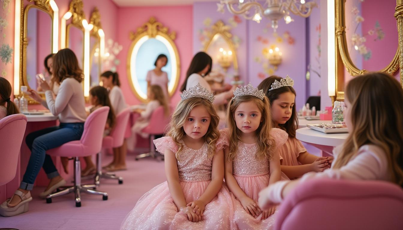 découvrez les salons de beauté pour enfants, entre rêves de princesse et risques sociaux, et questionnez leur impact sur l'enfance.